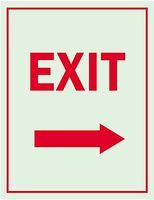 B324 10X7 RED/WHT EXIT W/RIGHT A