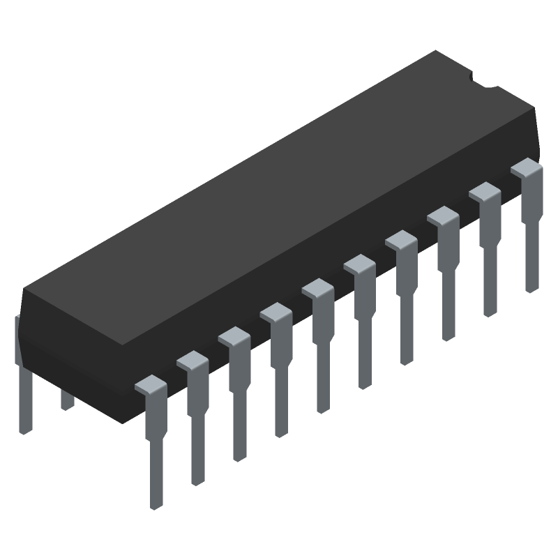 Octal 3-State Buffer IC, 8-Bit, 5V, PDIP