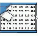 Cable Markers Pre-Marked Adhesive Vinyl White