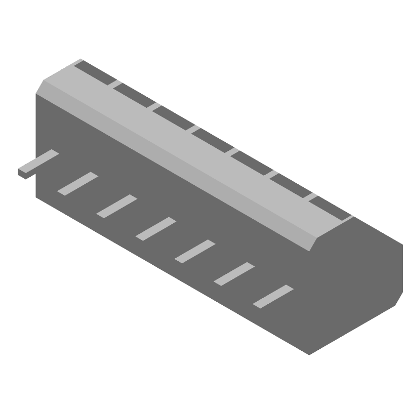 7 Pos 5mm Terminal Block, 10A, 300V, Blue, Thru-Hole