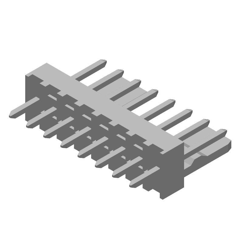 2.54mm Pitch Male Header, 8 Pos, 1 Row, Straight, 4A, 250V