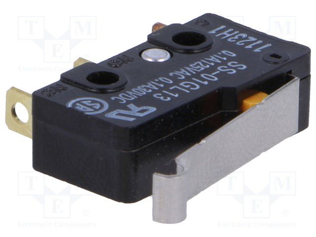Snap Action Switch SPDT 100mA 125VAC Sim Roller Lever