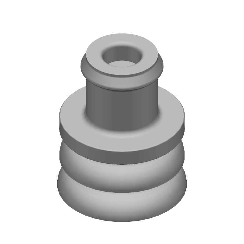 Red Silicone Wire Seal, Female, Crimp, 0.13" Wire Dia.