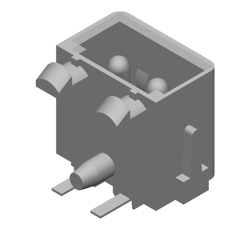 2 Pos Power Connector, 5.08mm Pitch, RA Solder, 13A, 250V