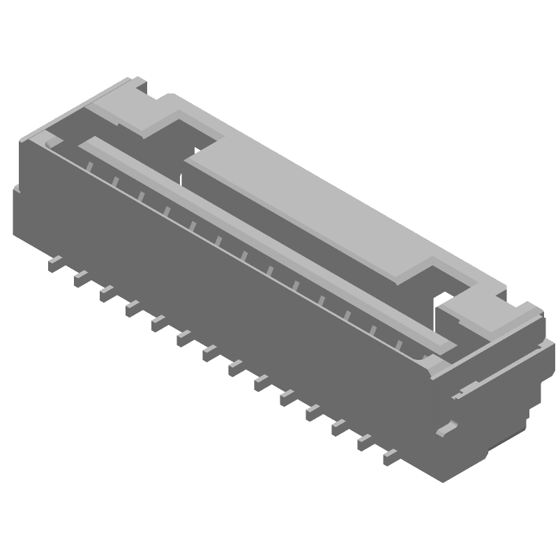 14 Pos 1.25mm Pitch Wire to Board Receptacle, SMT, 1A, 50V
