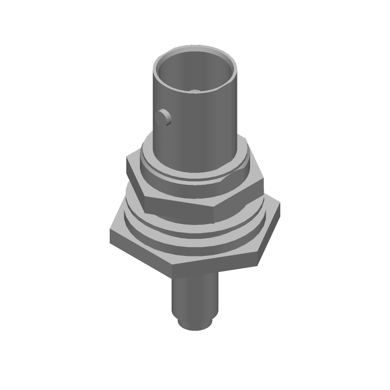 Female BNC Jack, 75 Ohm, 2GHz, Crimp, Panel Mount