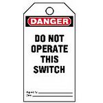 Cable Accessories Plastic Safety Tag White