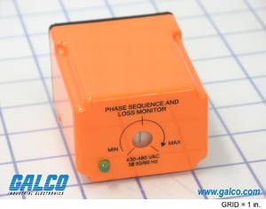Relay; E-Mech; Phase Monitor; SPDT; Cur-Rtg10A; Ctrl-V 430-480AC; Vol-Rtg 240AC; 8 Pin