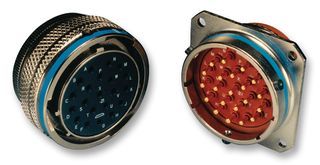 22-Contact Aluminium Receptacle Connector, 200°C, 22.76mm Length, Box Mount