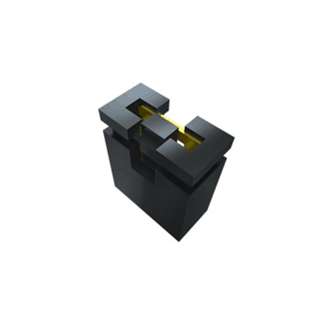 2 POS 2.54mm Shunt Jumper, Gold Plated Bronze, Black Housing