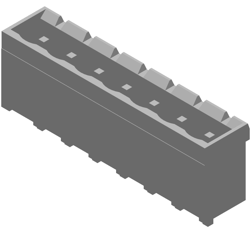7 Pos 5.08mm Shrouded Header, Vertical, 15A, 300V, Thru-Hole