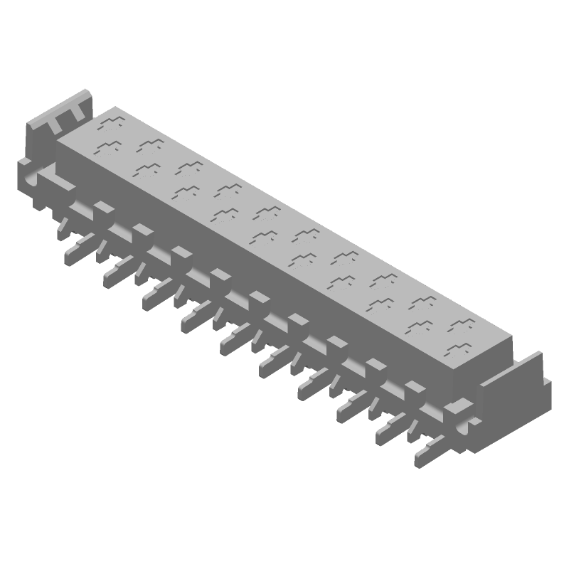 20 Pos 1.27mm Pitch Shrouded Header, 1.5A, 100V, SMD