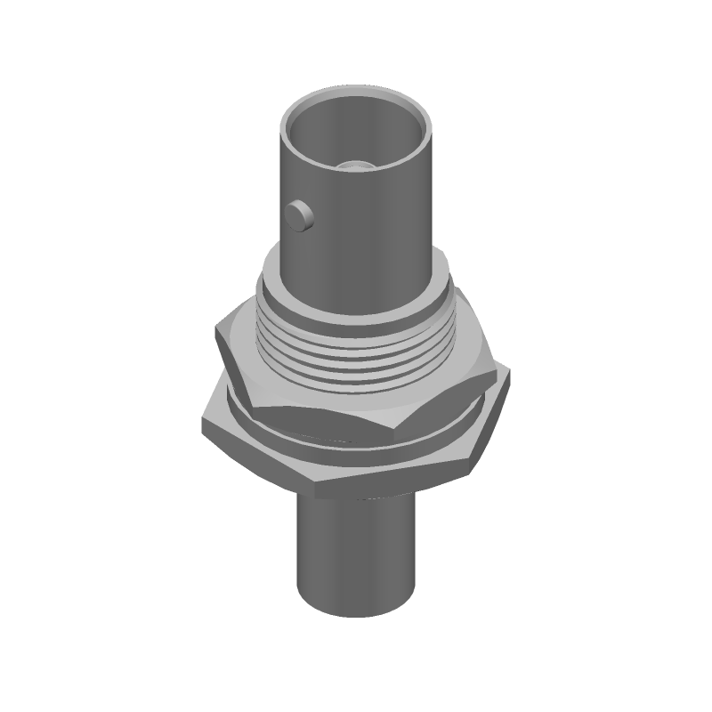 RF Coax Connector ZDC/BNC 2GHz 75R Female Crimp ST Panel Mount Gold