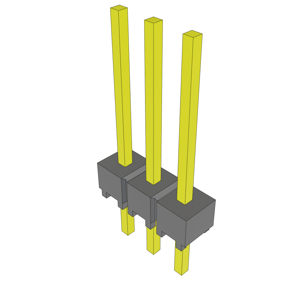 Unshrouded 3-Contact 2.54mm Pitch HDR Header