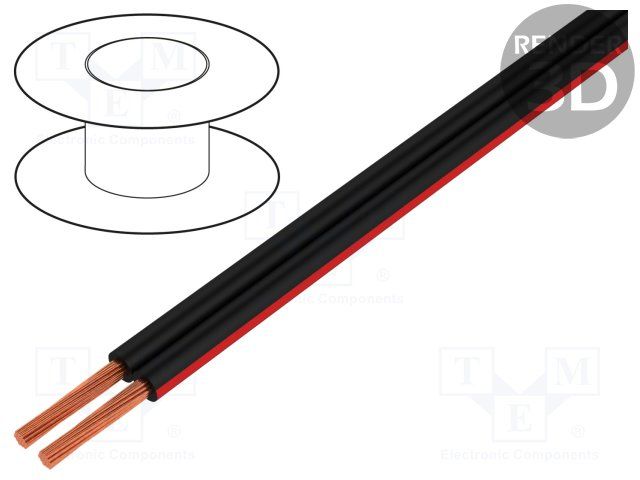 Speaker cable 2 x 4 mm² Black, Red Helukabel