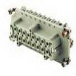 16 Pos Female Rack Panel Connector, 500V, 16A, Straight