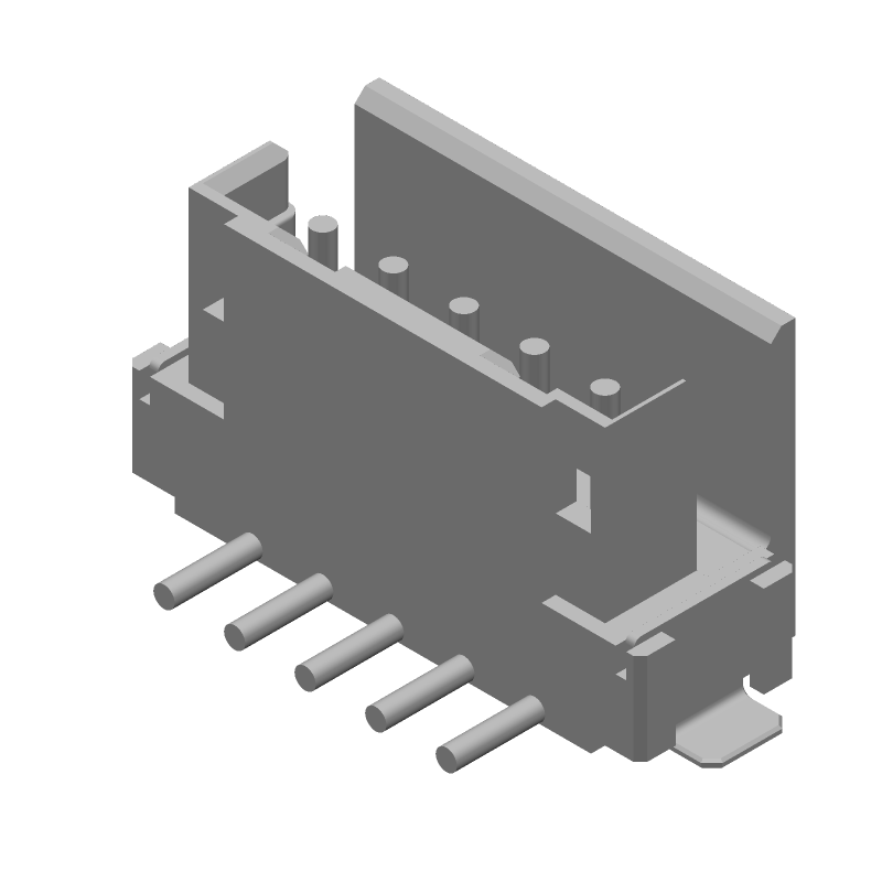 5 Pos 2mm Shrouded Header, Straight, SMD, 4A, 125V