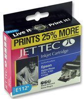 JET TEC   E112B   INK CARTRIDGE, T0801, COMPAT, BLK