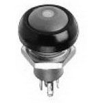 Illum. Pushbutton Switch, SPST, 5A, 24VDC, IP67, Green LED