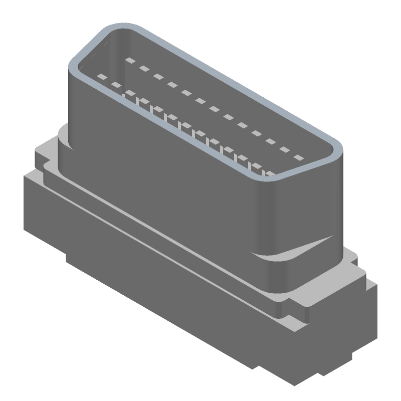 26 Pos 2 Row Shielded IDC Connector, Right Angle, 30V