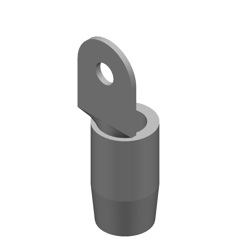 Ring Terminal, 0AWG-1AWG, Copper, Tin Plated, Insulated, Blue