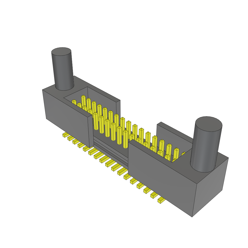 Board Connector, 34 Contact(s), 2 Row(s), Male, Straight, 0.032 inch Pitch, Surface Mount Terminal, Black Insulator, Receptacle,