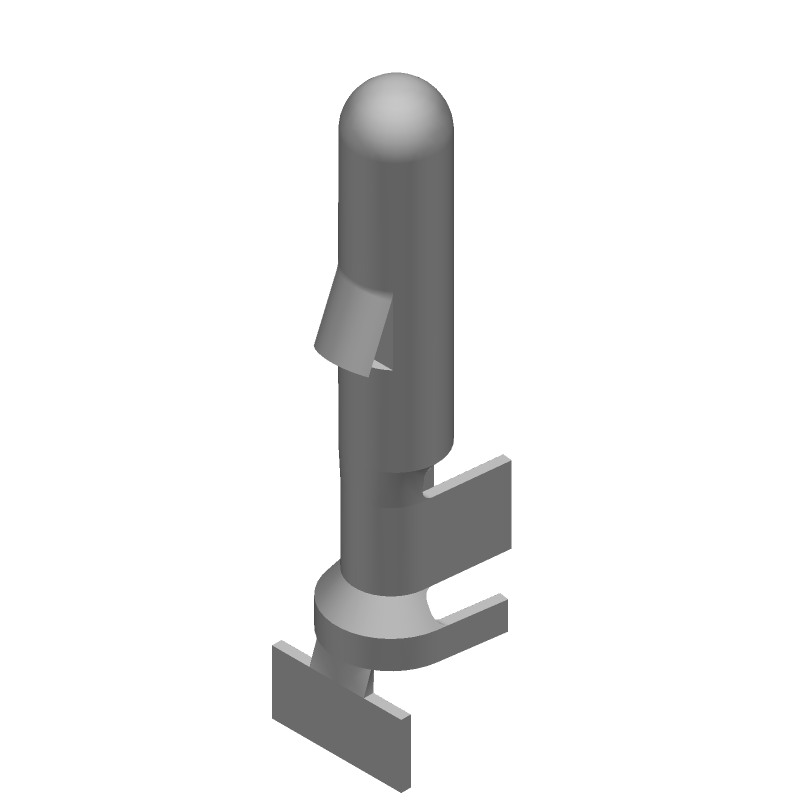 Power Contact Pin, Male, Crimp, 30A, 600V, 10-12AWG