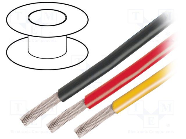 Hook-up Wire 1Conductors 24AWG 30.5m/305m 1.45mm Tinned Copper Gray 300VAC