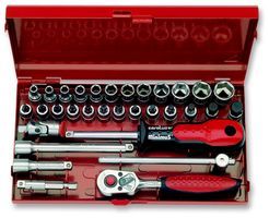 CAROLUS         4004.79.             SOCKET SET, 1/4", IN METAL CASE