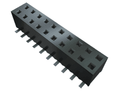 16-Contact SKT Socket Strip, 2-Row, Solder Termination, -55°C to 125°C