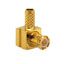 MCX Plug Right Angle 50 Ohm Solder Connector
