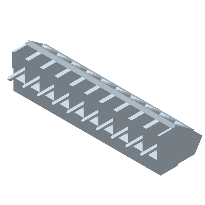 10 Pos 5.08mm Terminal Block, 17.5A, 300V, Brass/Tin