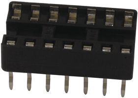 14 Pos DIP Socket, 2.54mm Pitch, Female, Thru-Hole, Tin