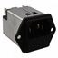 Mains Power Connector, 1A, 250VAC, Male, 3 Pos, Fuse, Shielded