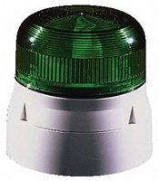 Xenon Flashguard Xenon Series Beacon, Green, Flashing, Surface Mount, 12 V dc, 24 V dc