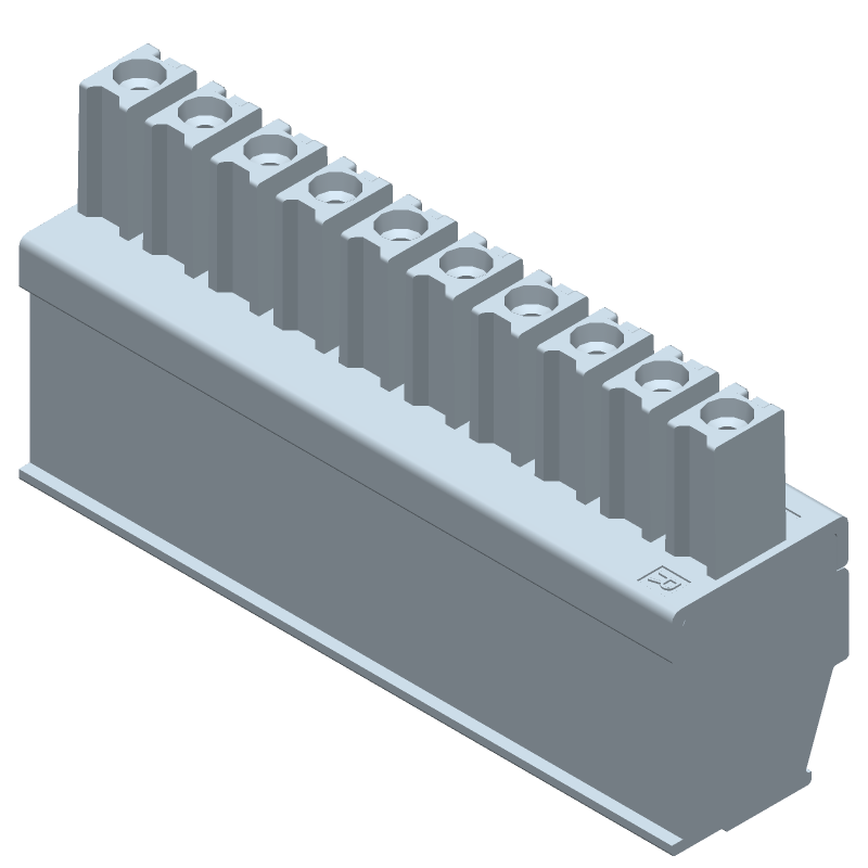10 Pos Terminal Block, 3.81mm Pitch, 11A, 300V, Screw, Cable Mount, Green