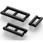 20 Pos DIP Socket, Gold Plated, 3A, 1kV, Through Hole