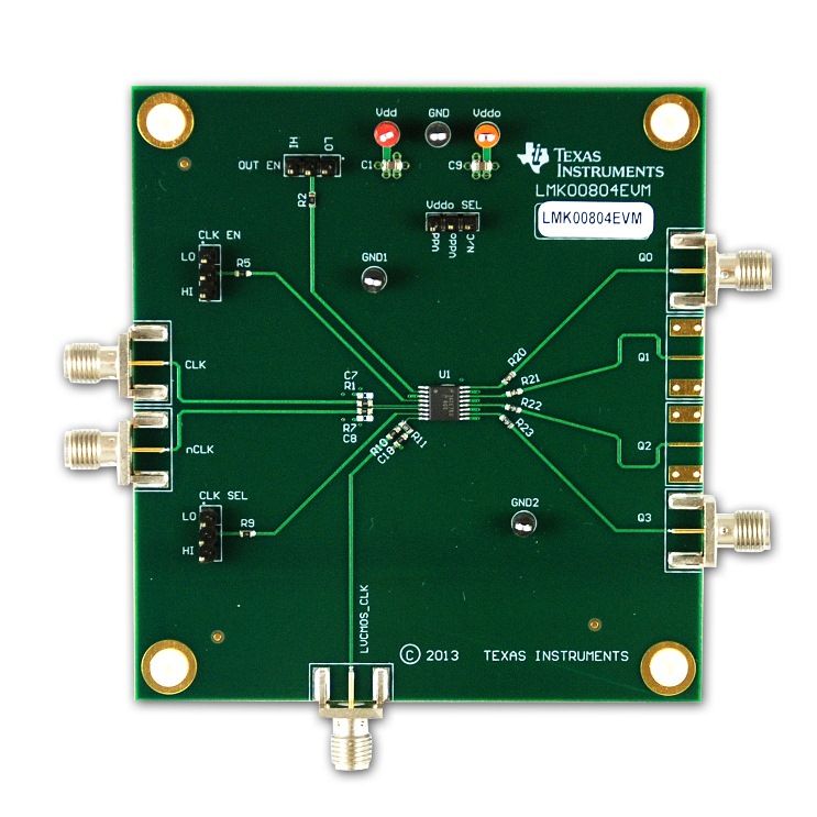 TEXAS INSTRUMENTS LMK00804BEVM DEMO BOARD, CLK FANOUT BUFFER