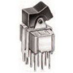 4PDT Rocker Switch, 5A 250VAC/28VDC, PC Pins, Illuminated