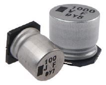 330uF 25V 20% Aluminum Electrolytic Cap, SMD, 700mR ESR, 458mA Ripple