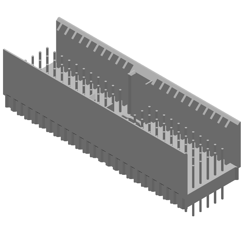 HEADER CONNECTOR,PCB MNT,PLUG,110 CONTACTS,PIN,0.079 PITCH,COMPLIANT FIT TERMINAL,LOCKING,GRAY