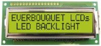 EVERBOUQUET         MC1602C8-SYL             Alphanumeric LCD, 16 x 2, Black on Yellow / Green, 5V, Parallel, English, Japanese, Transflective
