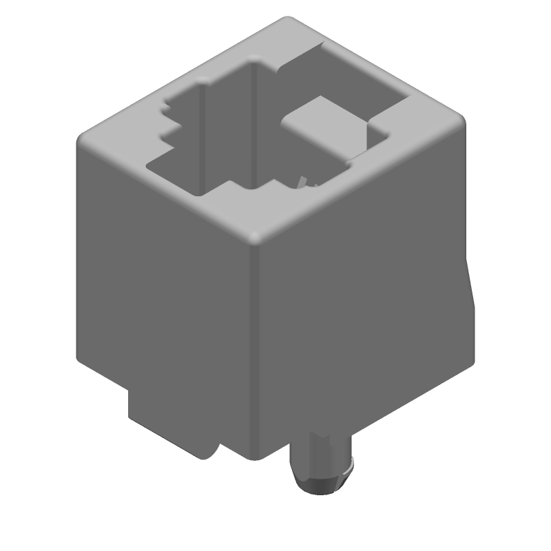 Modular Connector, 6P/4C, Female, Gold, 1.5A, 150V, Straight