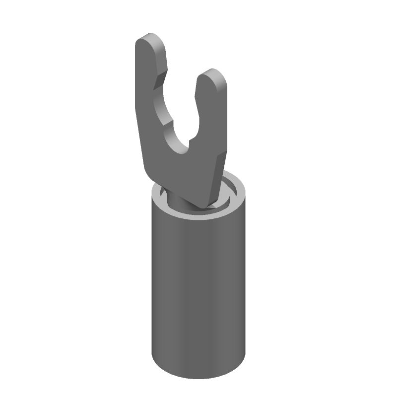 Spring Spade Terminal, 16-22AWG, Red, 300V, Tin Plated