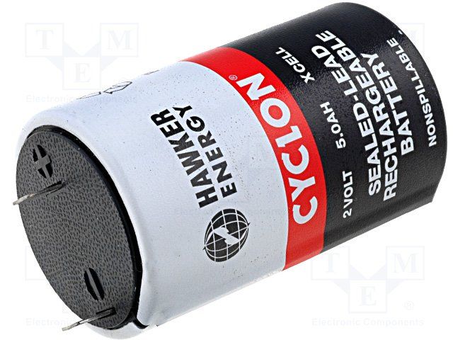2V 5Ah Lead Acid Cylindrical Battery