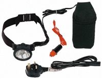 Nitech Halogen Head Torch Rechargeable 1 x X-Cell, Black/Yellow, Acetal Case