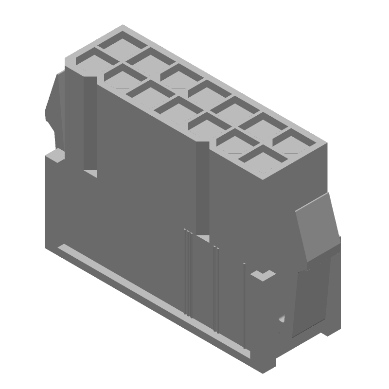 14 Pos Crimp Wire Housing, Male Pin, 4.2mm Pitch, 9A, 600V