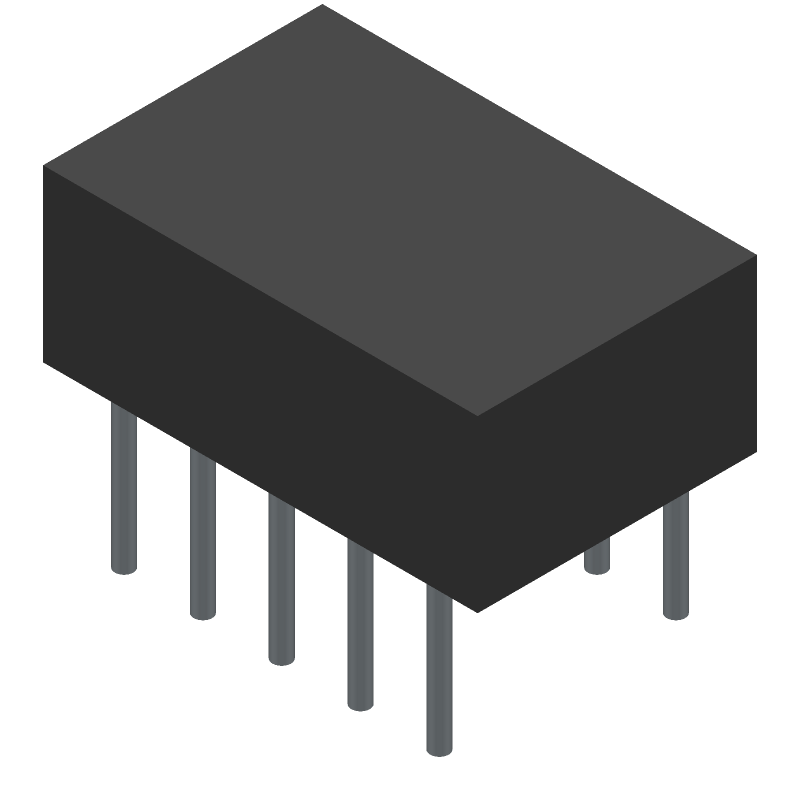 5VDC DPDT Relay, 1A/125VAC, Through Hole, Signal
