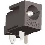 DC Power Connector, 5A, 2mm Pin, Straight, Solder