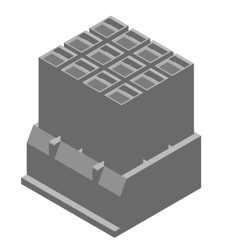12 Pos 3.96mm Crimp Wire Housing, Male, 7A, 600V